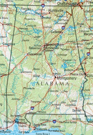 Alabama, maps